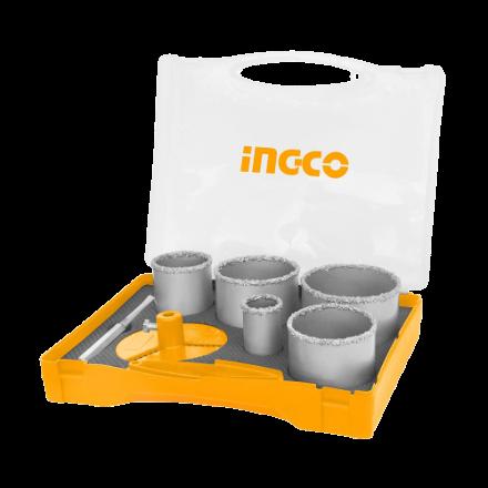 SCIE A TREPAN DIAMANTE INGCO  7PCES REF AKCH0071