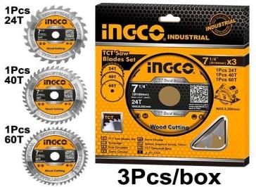 Ensemble de lames de scie TCT (3 pièces / set) - 185mm