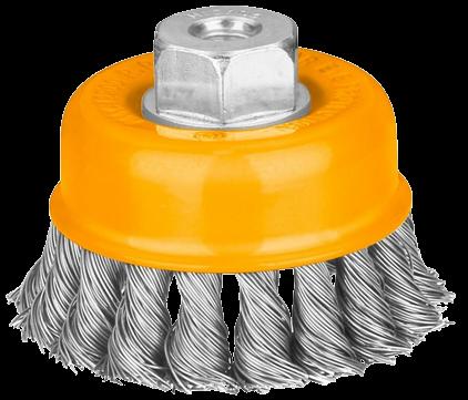 Cup twist wire brush with nut