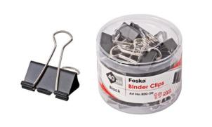 FOSKA-CLIP A PAPIER NOIR 19MM (CYL PLAST DE 40 PCS) 800-5D
