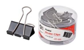 FOSKA-CLIP A PAPIER NOIR 41MM (CYL PLAST DE 24 PCS) 800-2D