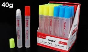 FOSKA-COLLE TRANSPARENTE LIQUIDE EN BATONNET 50 GMS TETE EPONGE 50B