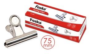 FOSKA-CLIP A PAPIER CACIER NICKELE  75MM (BTE)   900-1 (75MM)