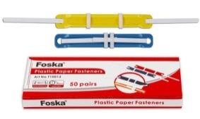 FOSKA-SERRE PAPIER HORIZONTAL PLAT METAL COULEUR 8cm