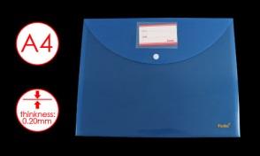 FOSKA-PORTE DOCUMENT TRANSP BLEU 0,20MM A4 W208CA-20