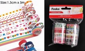 FOSKA-RUBAN ADHESIVE IMPRIME 1.5cm*5m CT502