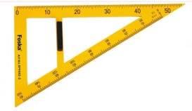 FOSKA-EQUERRE INSTITUTEUR JAUNE 50CM AVEC MANCHE 228GMS, BP9442-2