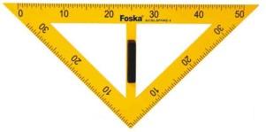 FOSKA-EQUERRE INSTITUTEUR JAUNE 40CM AVEC MANCHE 213GMS, BP9442-6