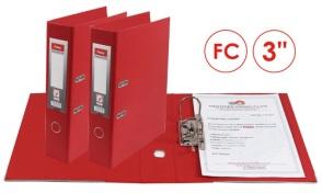 FOSKA-CLASSEUR A LEVIER ROUGE INT EXT PVC FC 3’’W9401 RED