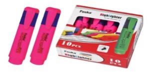 FOSKA-SURLIGNEUR FLUO ROSE BTE 10 PCS 350M ECRIT ENCRE 2,8 GMS MK2002-10 (pink)