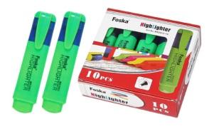 FOSKA-SURLIGNEUR FLUO VERT BTE 10 PCS 350M ECRIT ENCRE 2,8 GMS MK2002-10 (green)