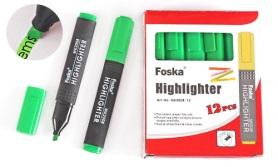 FOSKA-SURLIGNEUR FLUO VERT BTE 12 PCS 150/180M ECRITURE 1,8G )MK2008-12(green)