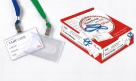 FOSKA-PORTE BADGE PLASTIC TRANSP RIGIDE 0,50MM, 2 PLI, 92*59MM SD110