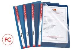 FOSKA-CHEMISE DOSSIER PLASTIQUE FC, 15/250MIC SANS POCHETTE LW320BF BLEU