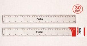 FOSKA-DOUBLE DECIMETRE 30CM PLASTIC CRYSTAL AS0430-7