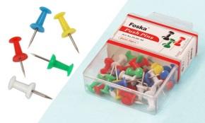 FOSKA-PUNAISE DRAPEAU COULEUR (BOITE PLAST DE 30pcs)