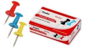 FOSKA-PUNAISE DRAPEAU COULEUR (BOITE DE 50pcs)