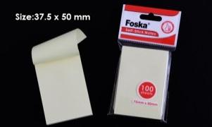 FOSKA-STICKER AUTOCOLLANT 3&quot;X2&quot; 75MM*50MM, 75g PAPIER OFFSET JAUNE G3020