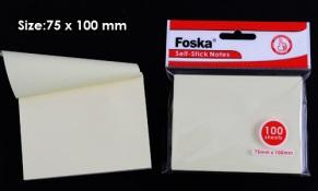 FOSKA-STICKER AUTOCOLLANT 3&quot;X4&quot; 75MM*100MM, 75g PAPIER OFFSET JAUNE G3040