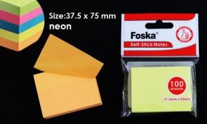 FOSKA-STICKER AUTOC MULTICOL  1. 5X2&quot; 37.5MM*50MM, 80g PAPIER OFFSET JG1520-1