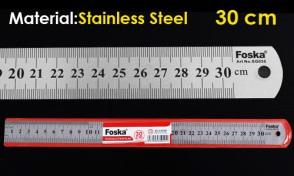 FOSKA-REGLE INOX LONG 30CM, 26MM LARG, 0,7MM EPAIS, SG030(30CM)