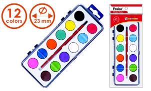 FOSKA-PEINTURE EAU GOUACHE QUALITE SUP 23MM*12 PCS 90 GMS GC1007