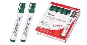 FOSKA-MARQUEUR VERT POUR TABLEAU BLANC 650-680M ECRITURE 2,6 GMS ENCRE MK8001(vert)