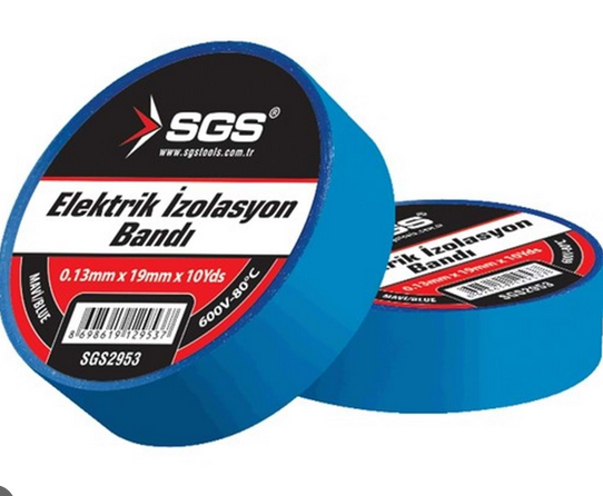 SGS ELECTRIC ISOLATION TAPE RESISTANT TO 600VOLT AND 80°C BLUE SGS2953