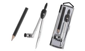 COMPAS ECOLIER EN BOITE PLASTIQ AVEC CRAYON YM1012