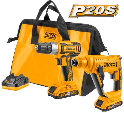 Ensemble de Perceuse et Marteau perforateur sans fil - 20V