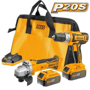 Ensemble de Perceuse et Meuleuse sans fil - 20V