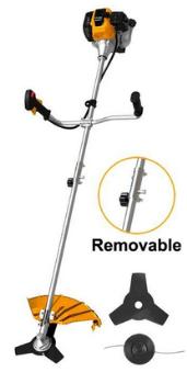 Gasoline grass trimmer and bush cutter