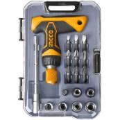 24 Pcs T-Handle wrench screwdriver set