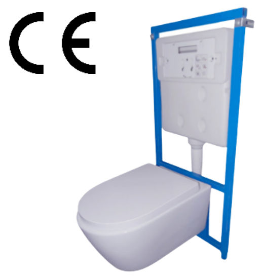 WC SUSPENDU CHEINMAR 540*360*385mm/510*160*1210-1330mm 30+15KG