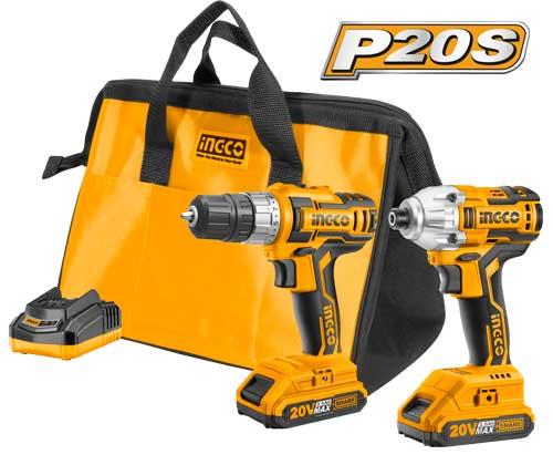 Ensemble de Perceuse et Clé à chocs sans fil - 20V