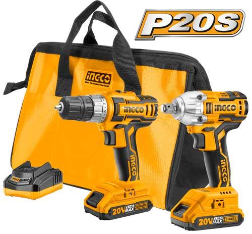 Ensemble de Perceuse et Clé à chocs sans fil - 20V