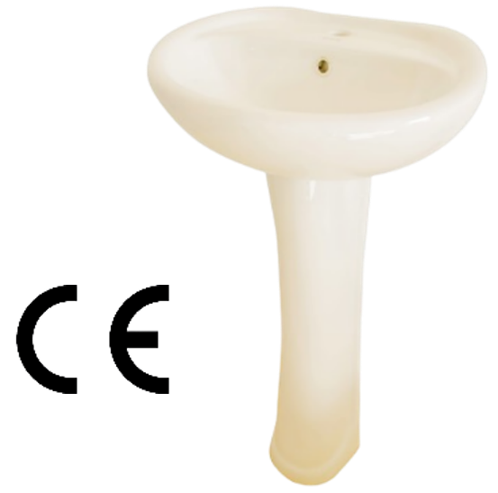 Lavabo avec colonne(02ctns) complet ref: Eastar/Cheinmar - Dim:505x430x810mm 19KG REF 3307
