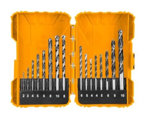 Ensemble de forets à métal, à béton et à bois - 16 pièces