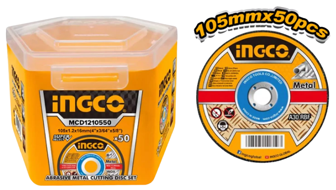 Disque à tronçonner métal (set de 50) - 105*1.2*16mm 