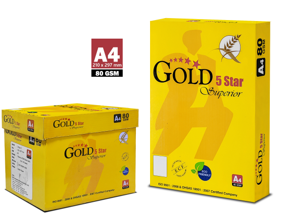 PAPIER PHOTOCOPIE GOLD 5 STAR - A4 SIZE - 80GSM - 500 SHEET