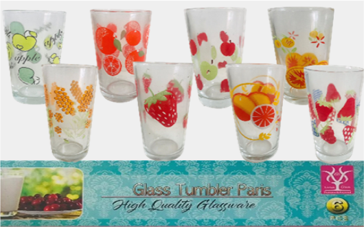 GLASS TUMBLAR EGYPTE IMP SERIE DE 6 PIECES CTN / 12
