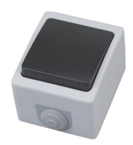 INTERRUPTEUR ETANCHE APPAR SIMPLE ALLUM REF SW9501-1 KMEI. POIDS 68G, COULEUR WHITE