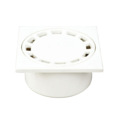SIPHON DE SOL PVC BLANC DIM REF 663-20W-63 KMEI 20X20CM. POIDS 617G. COULEUR WHITE