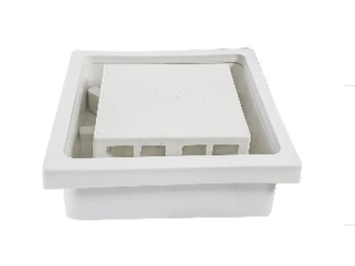 SIPHON DE SOL PVC BLANC DIM REF 665-10W-40 KMEI 10X10CM. POIDS 195G. COULEUR BLANC