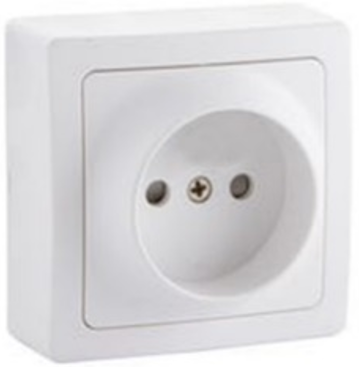 PRISE APPARENT SIMPLE REF SW5084 KMEI. POIDS 65.3G COULEUR BLANC