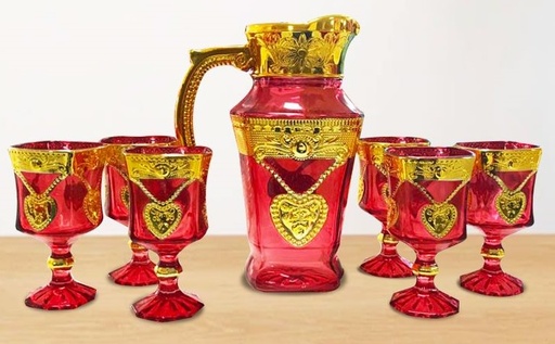 CARAFE+VERRE GOLDEN EN SERIE REF:TC5153-7S (06verres+01carafe) - Carton de 6 Coffrets