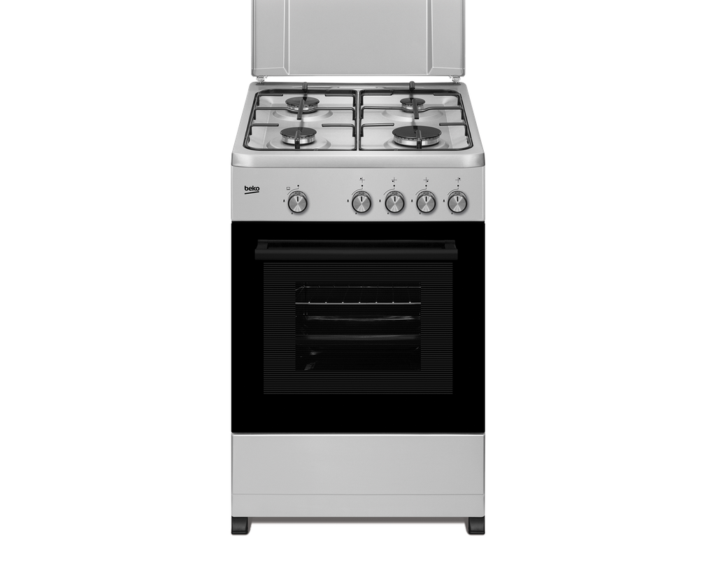 CUISINIERE A GAZ BEKO 50*50 4 FEUX GRIS
