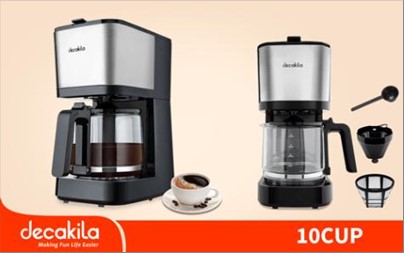 DRIP COFFEE MAKER 1.25L 10 CUPS DECAKILA