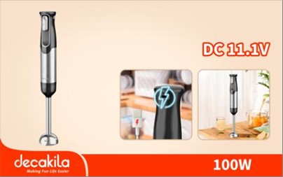 CORDLESS HAND BLENDER 100W DECAKILA