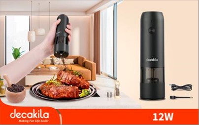 ELECTRIC PEPPER GRINDER USB RECHARGEABLE DC 3.7V DECAKILA